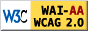 Level Double-A conformance icon, W3C-WAI Web Content Accessibility Guidelines 2.0